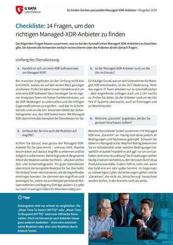 Vorschau Managed XDR – so finden Sie den richtigen Anbieter